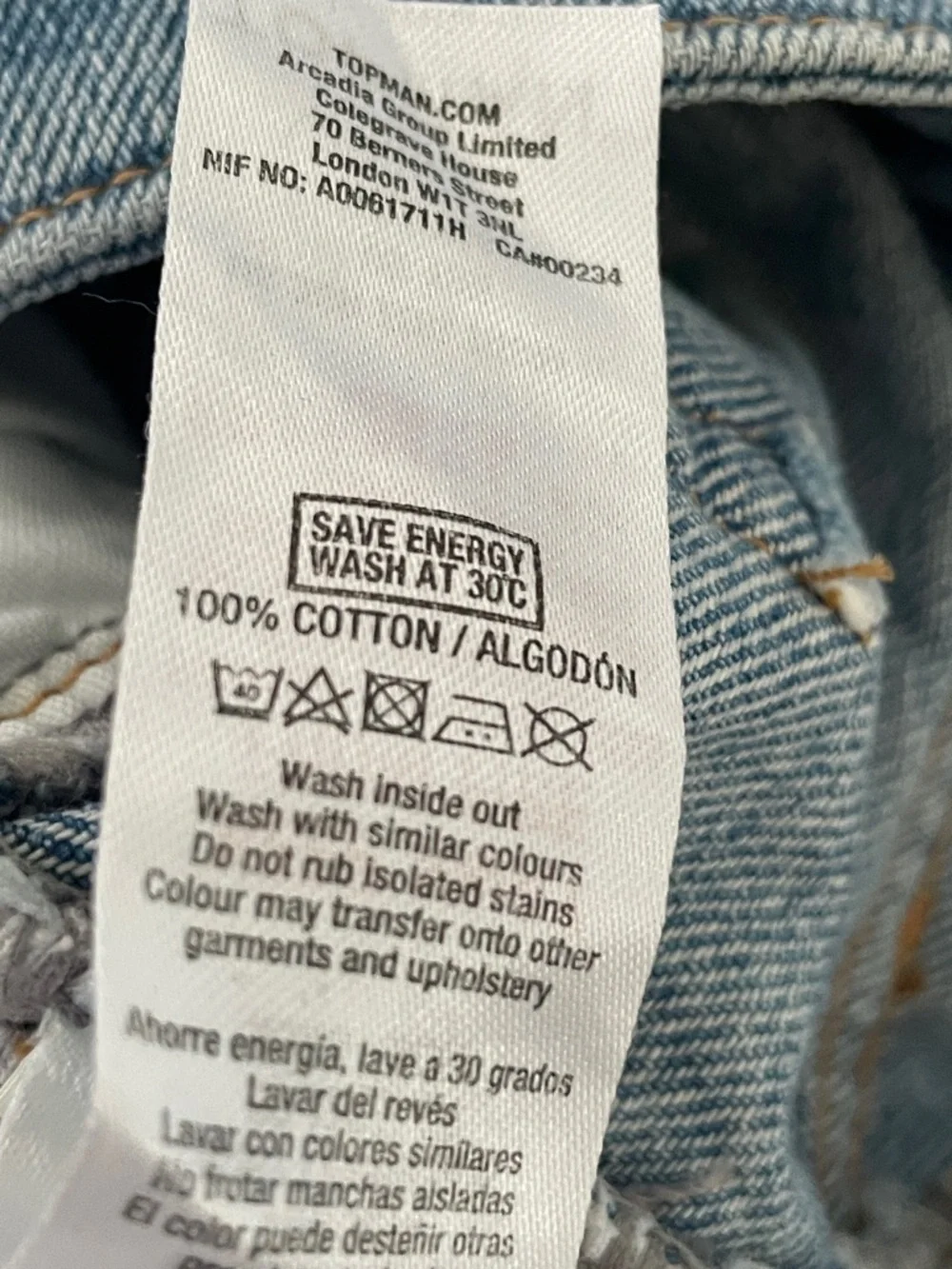 ♥️Topman ♥️Light Blue Taper Jeans Size 30 x32